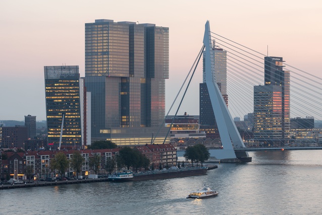 Commissioned in 1997, completed late 2013, De Rotterdam, by OMA, is a mixed-use project with a series of programs – commercial, residential, hotels and restaurants – organized into distinct but overlapping blocks. 