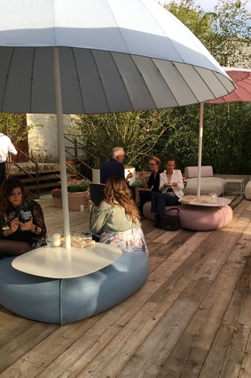 Designers at Paola Lenti favour cotton candy shades this year.