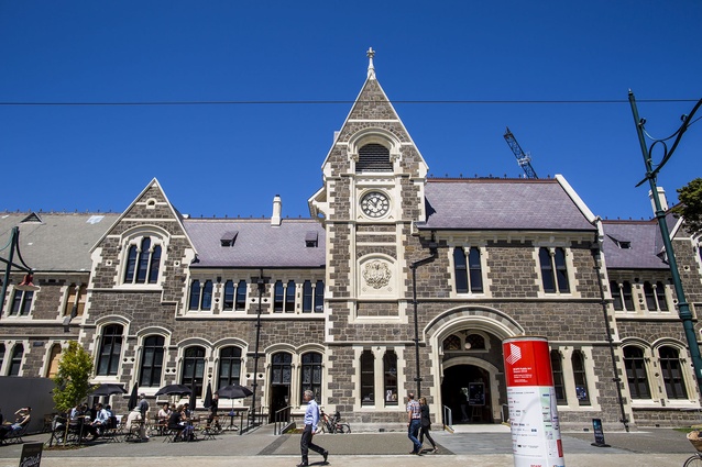 Heritage category finalist: Christchurch Arts Centre Clock Tower & Great Hall by Warren and Mahoney Architects.