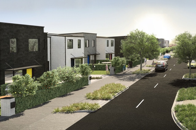 Render of the proposed terrace housing in Market Cove.