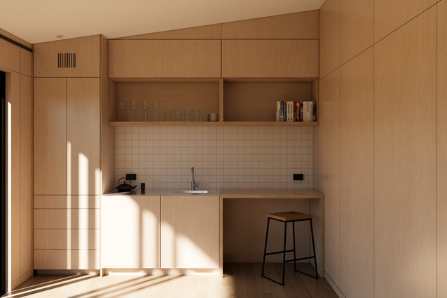 A Japanese aesthetic has informed the minimalist design.