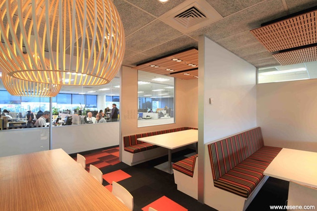 The Air New Zealand office fitout in Auckland was a finalist of the Resene Total Colour Awards in 2012. 